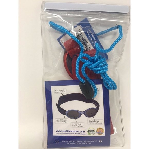 Real Kids Shades Red Baby Sunglasses UVA/UVB Protection, Size 0-24 Months - Picture 8 of 8